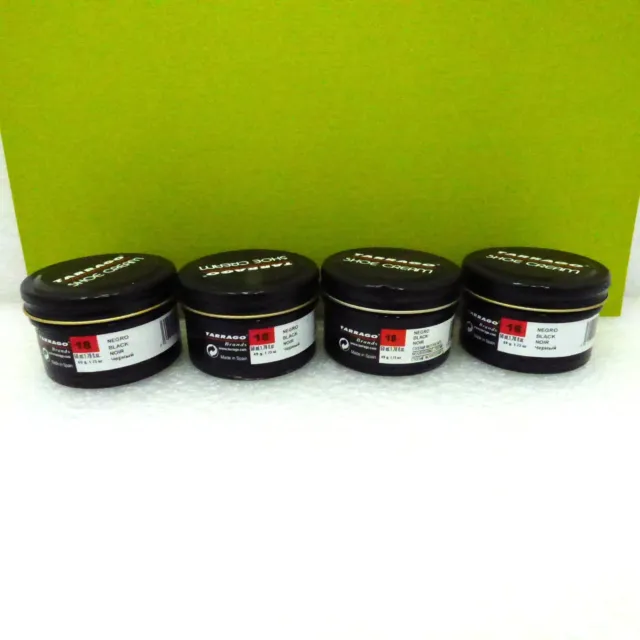 4 New Tarrago black shoe cream polish lot