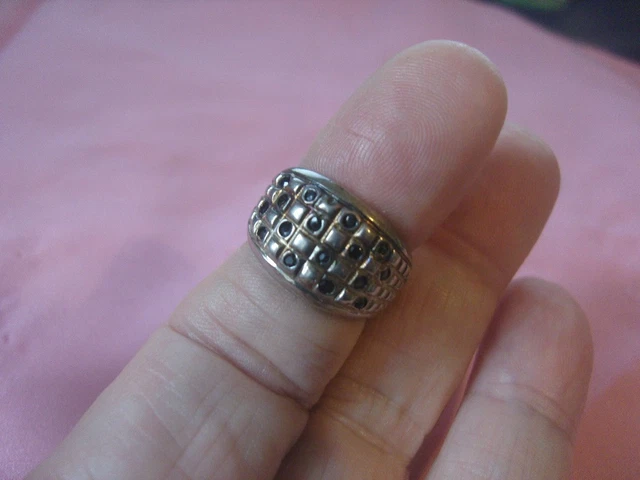Bague Ancienne En Argent Massif 925 - Taille 53 (environ), Poids 2,2g - Occasion