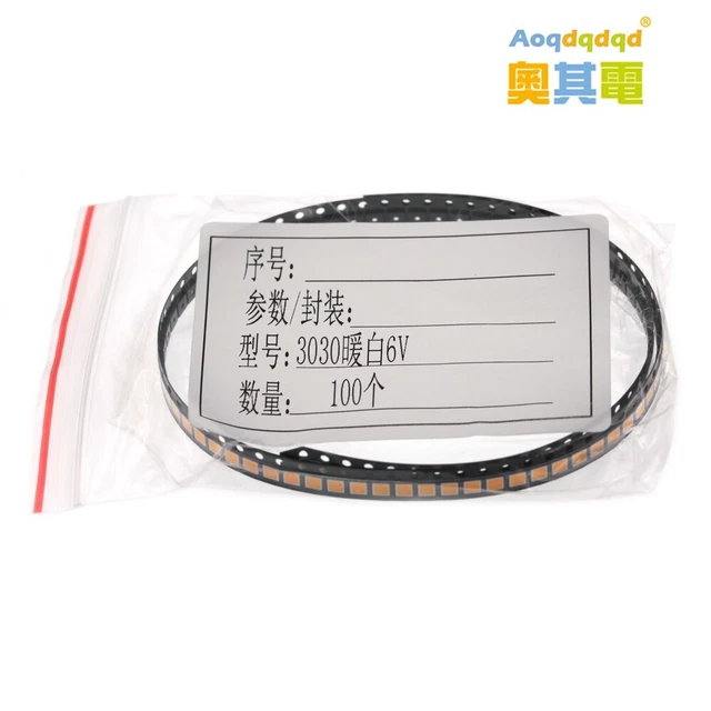 Precision Electronic Component Lamp Beads LED Lights White/warm 100pcs