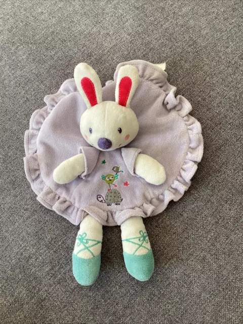 O/ Doudou Nicotoy Simba Lapin Plat Blanc Violet Bleu Ballerine Hérisson Oiseau