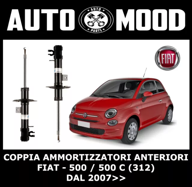 Coppia Ammortizzatori Anteriori Per Fiat 500/500 C 0.9 1.2 1.3 1.4 Dal 2007>>