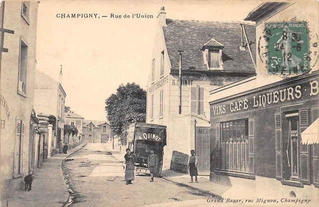 Cpa 94 Champigny Rue De L'uinon