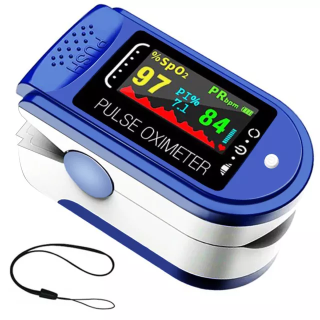 Finger Pulsoximeter (GUTE QUALITÄT)Sauerstoff Puls Blut Messgerät SP02 Oximeter