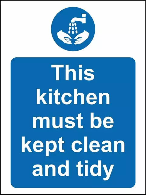 Hygiene Catering This Kitchen Must be Kept Clean safety metal park safety sign