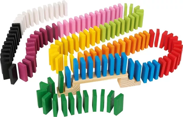 480 Stück Dominosteine Holz set, Domino Spiel Blöcken Lernspielzeug für Kinder