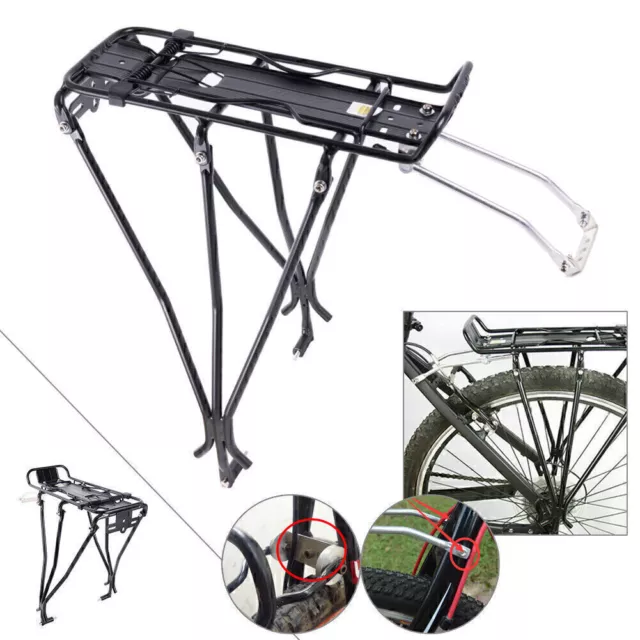 Bike Bicycle Rear Rack Bracket Seat Luggage Carrier Shelf Post Mount Pannier