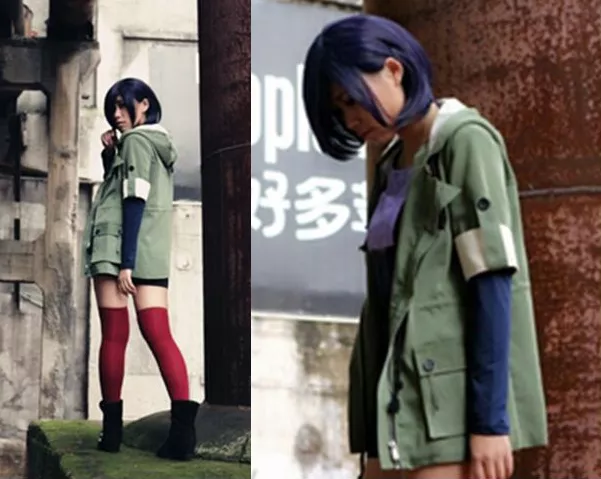 Tokyo Ghoul Kirishima Touka Cosplay Costume Kostüm Uniform Perücke wig 3