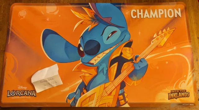 Disney Lorcana Stitch Rock Star WINNING CHAMPION PLAYMAT Promo Inklands ✨️