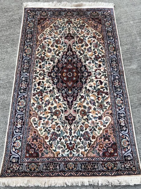 Tapis Soie 160x95cm Cachemire Silk carpet alfombra teppich tappeto Rugs シルクの敷物