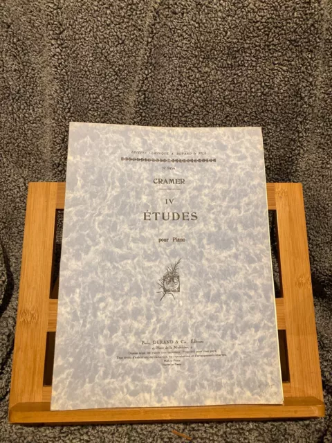 Cramer Études pour piano volume 4 partition éditions Durand 9354
