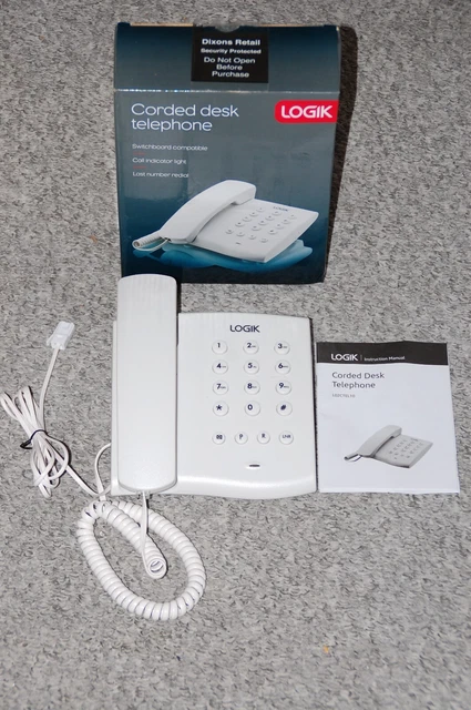 Logik Corded Desk Telephone-Switchboard Compatible-Call Light-Last Number Redial