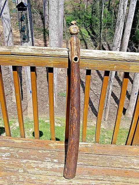 Antique African Carved Wooden Tribal Trumpet-Zande, Congo- 49"-Tribal Horn Antique African Carved Wooden Tribal Trumpet-Zande, Congo- 49"-Tribal Horn