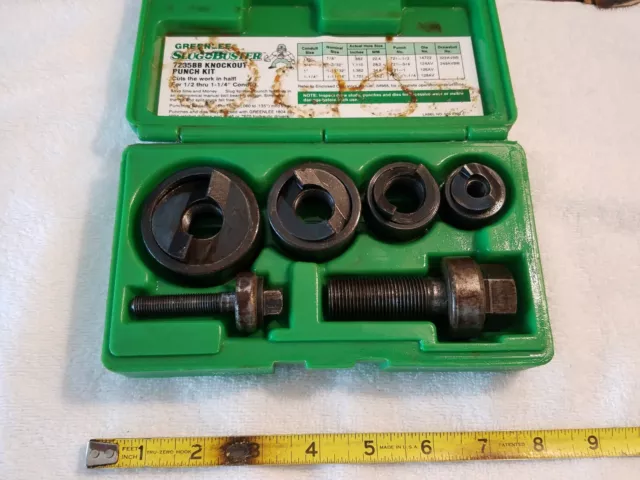 Greenlee Slug Buster Knockout Punch Set 7235Bb Vtg Usa