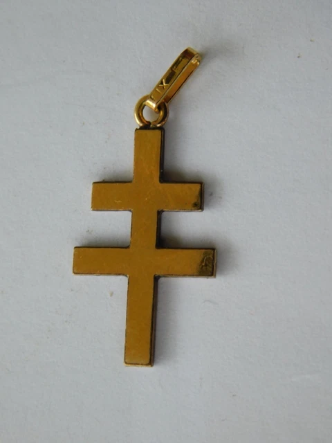 Épingle broche patriotique monnaie croix lorraine de Gaulle Libération