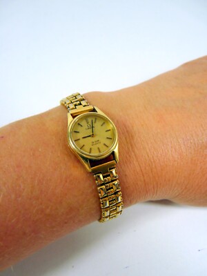 Montre Femme EXA S - 15 Rubis, Plaqué Or | Fabrication Suisse Mécanique | Occasion