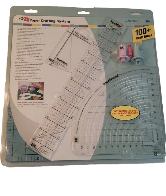 Sistema de elaboración de papel CutterBee 1-2-3D 8 piezas libro de recortes EK éxito, más de 100 ideas