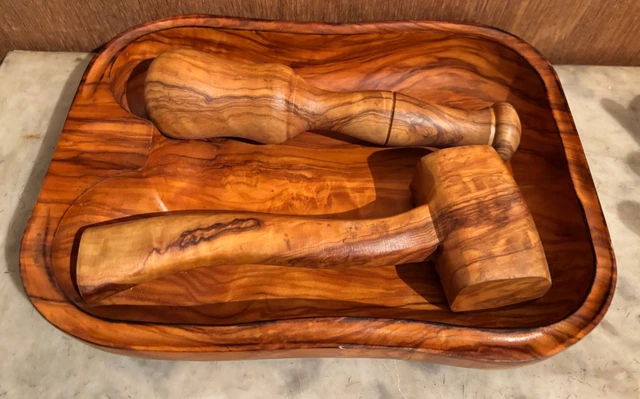 Casse-noix écureuil vintage unique en céramique peint