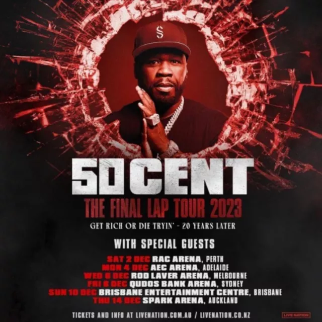 50 Cent X2 Tickets Qudos Bank Arena Sydney Saturday 9th December 2023