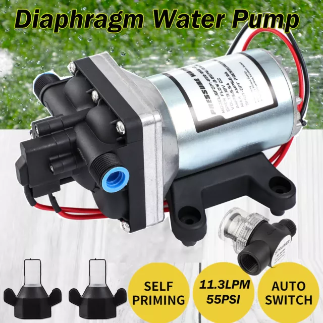 Replace SHURflo 4009 12v Water Pump with Twist on Filter 11.3 LPM Caravan & Boat 2