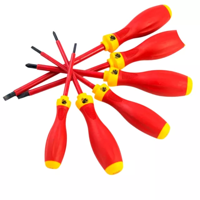 6 piece VDE ELECTRICIANS SCREWDRIVER SET | 1000V AC |  Electrical Insulated