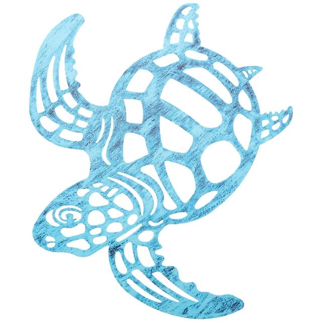 Iron Metal Sea Turtle Wall Decor Hanging Tortoises Ornament 2
