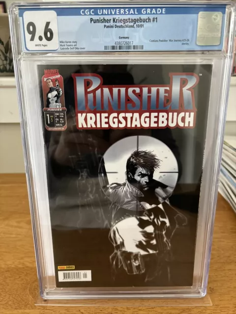 Punisher War Journal #1 Cgc 9.6 2001 Rare Dell'otto German Kriegstagebuch