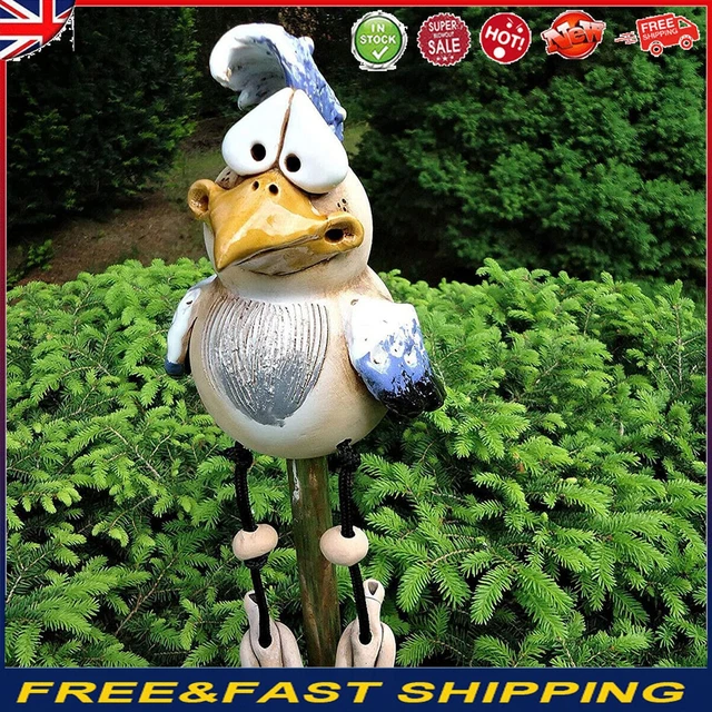 Harz Garten Huhn Statue Kunst Bauernhof Stumme Hühnerskulptur Ornament (blau) -