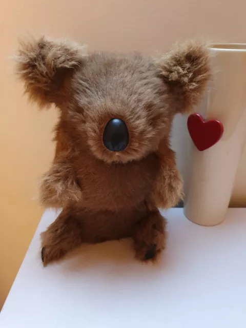 Vintage/Old Koala Bear Soft Toy Cuddling Real Fur Brown Approx 12" Tall- 150921 2