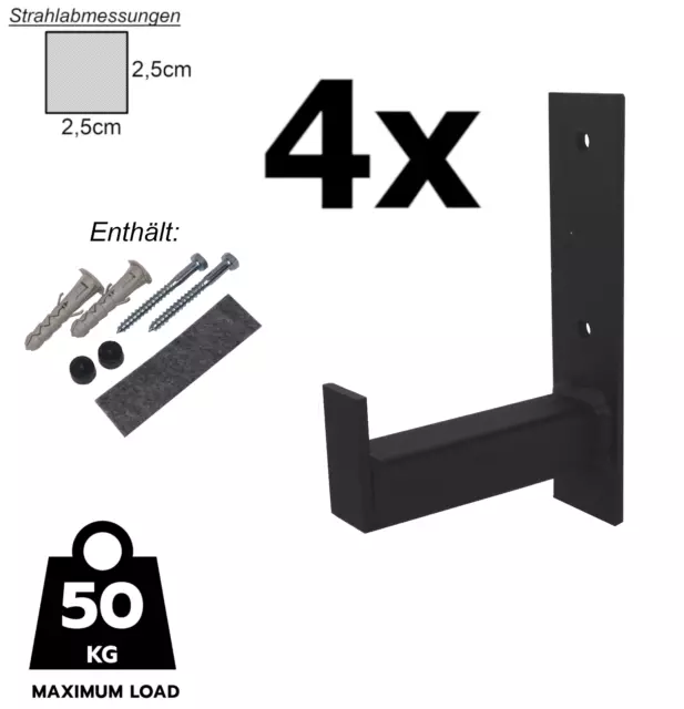 4x Reifenhalter Wandhalterung–Felgenhalter Wand Set 11x14cm, Luckyberg | 2512