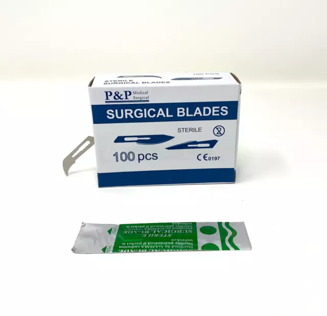 Disposable Surgical Scalpel Blades Size 12 Sterile Carbon Steel Case of 5000