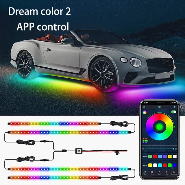 Illuminazione sottoscocca auto 4IN1 RGB LED Underglow corpo atmosfera barra luminosa