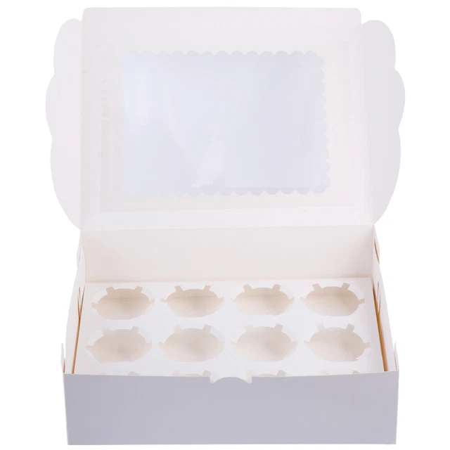 12 pz porta cupcake impacchi ciambella custodia cupcake con tazza coperchio
