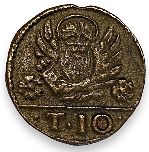 ITALIAN STATES (VENICE - CRETE) coin 10 Tornesi (2 1/2 Soldini) 1619 aUNC