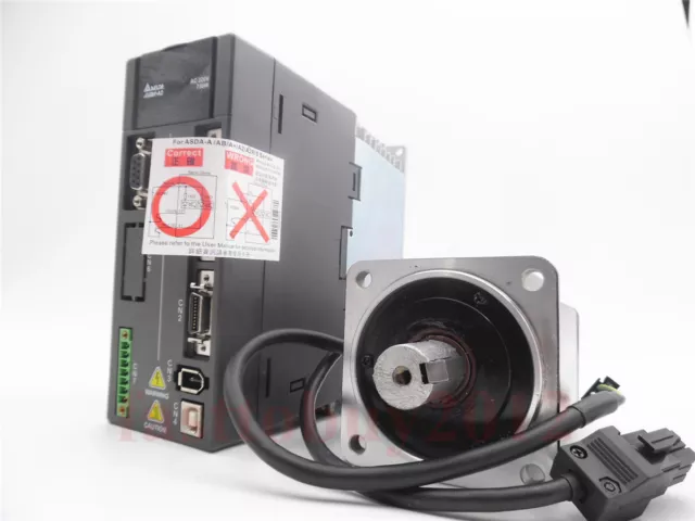 750W Delta 0.75KW A2 Servo Drive Motor Kit Set ASD-A2-0721-U + ECMA-C10807RS 2