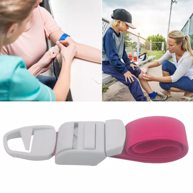 Portable Tourniquet Outdoor Emergency Medical Buckle Type Tourniquet (Pink) 3
