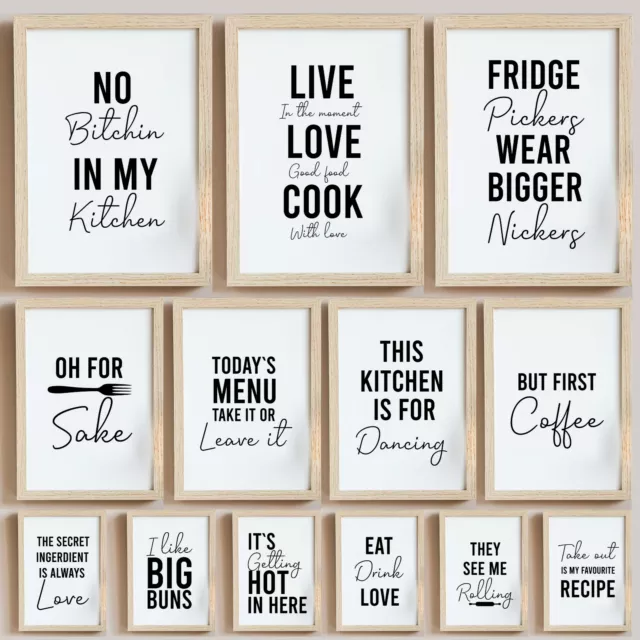 Cocina Comedor Estampados Pósters Diversión Texto Frases Decoración Hogar Regalo