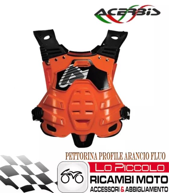 Acerbis Pettorina Profile Arancio Fluo Adulto Moto-Cross Enduro Offroad