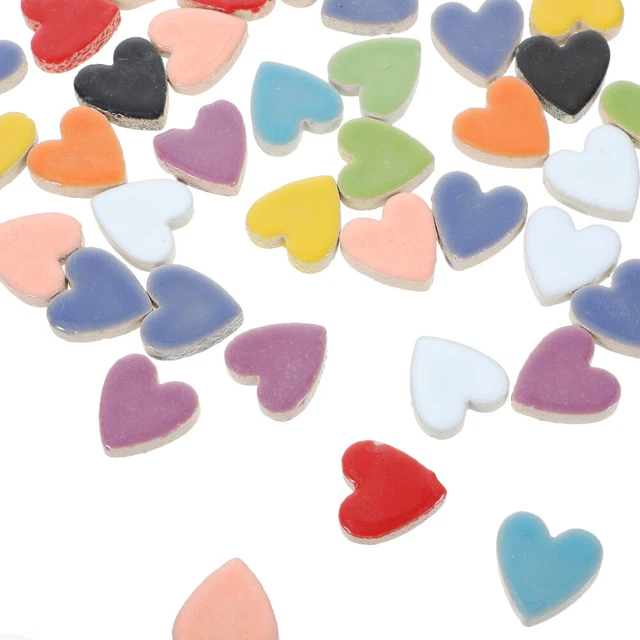 200 G Bastelbedarf Für Mosaik Mosaikfliesen Herz Charme Handwerk Kind Streuen