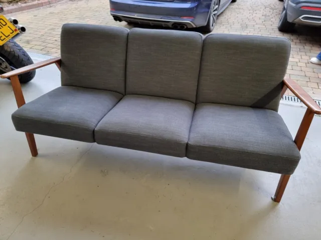 Ikea Ekenaset 3 Seat Sofa, Dark Grey, Retro Mid Century, Excellent Condition