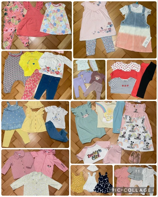 9-12 Mesi Kit Abiti Abbigliamento Bambine Set Abiti Primavera Estate 🙂
