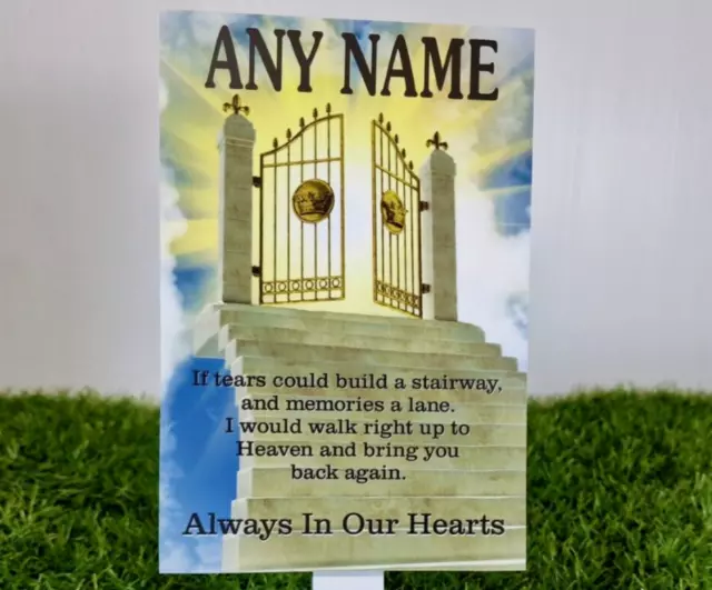 Memorial Plaque Personalised In Loving Memory marker grave headstone stone