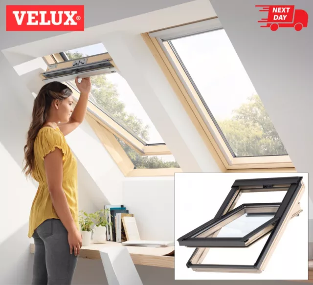 VELUX Pine Centre Pivot Roof Window Attic Loft Skylight Rooflight GENUINE VELUX