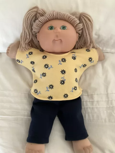 DOLLS CLOTHES fit 16" CABBAGE PATCH  Doll - Navy Pants : Daffodil Yellow Top