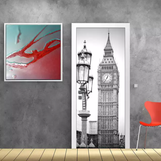 Decorazione adesiva Porta Big Ben sticker lavabile pvc varie misure