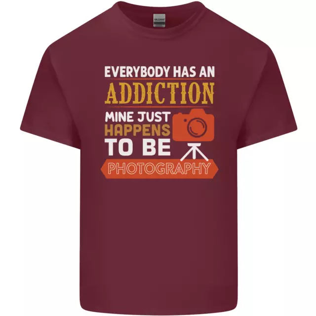 T-shirt top da uomo cotone Photography Addiction divertente fotografo 7