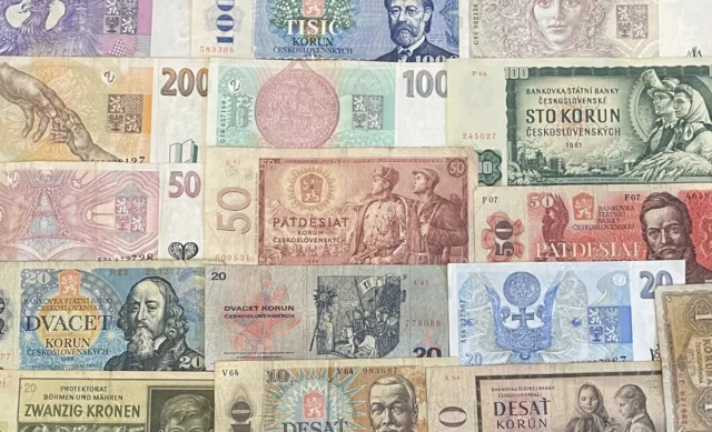 Czech Republic - Czechoslovakia Koruna / Korun Banknotes -Choice Of Note & Style