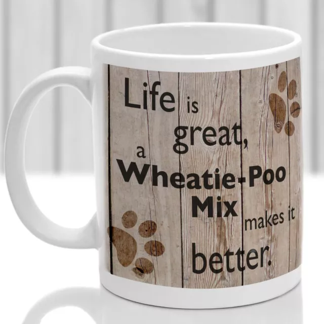 Wheatie-Poo Mix Hundebecher, Wheatie-Poo Mix Geschenk, ideales Geschenk für Hundeliebhaber