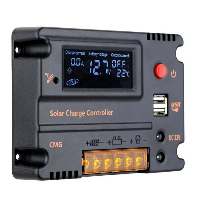 ContrôLeur Solaire 20A MPPT 12V PV Panneau Solaire Chargeur de Batterie RéGulaV1