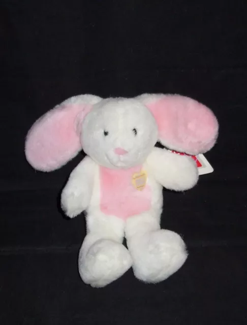 VTG Dakin Baby Things Baby's Bunny Plush Pink 1988 Rattle Stuffed Animal Lovey