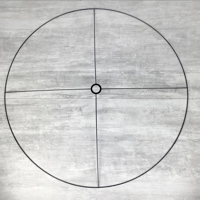 Grande Ossature Noire diamètre 100 cm pour suspension ou abat-jour, en Epoxy, po